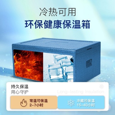 欧肯EPP泡沫66升外卖配送蔬果饮品保鲜水产保冷周转冷藏保温箱图4