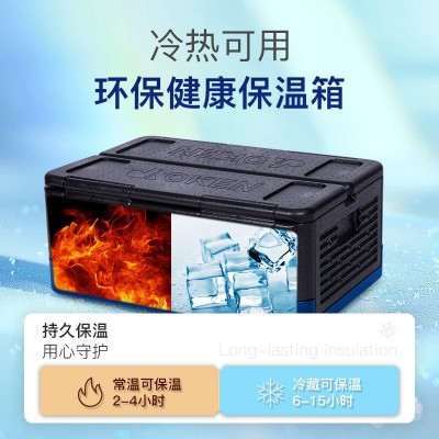 欧肯40升EPP折叠箱 外卖配送蔬果饮品保鲜水产保冷周转 保温箱图3