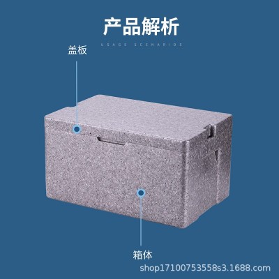 EPP食品级泡沫保温箱商用冷藏箱海鲜牛羊肉礼盒箱食堂配送外卖箱图3