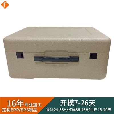 广东EPP手提包装箱高密度epp材料免费拿样epp成型晒纹箱加工制品图2