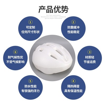 定制厂家PVC泡沫头盔防震缓冲泡沫头盔隔热隔音好防水泡沫头盔图2