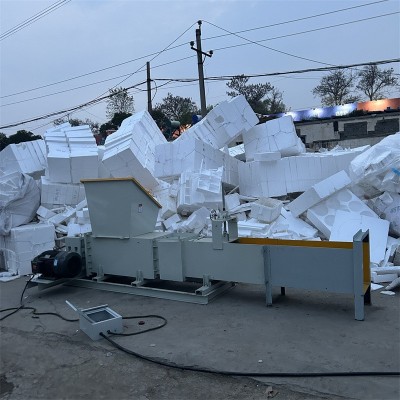 卧式泡沫粉碎化坨机 分体式泡沫粉碎热熔块机 泡沫冷压机图3