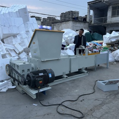 卧式泡沫粉碎化坨机 分体式泡沫粉碎热熔块机 泡沫冷压机图5