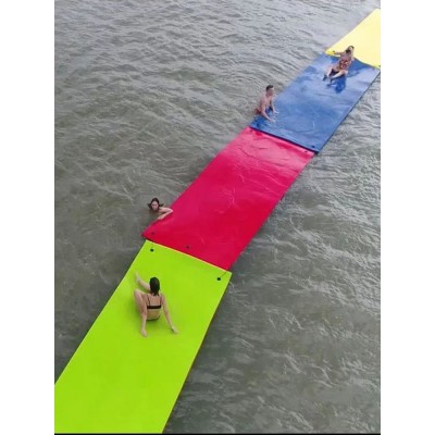 厂家销售XPE水上浮毯魔毯双色水上漂浮垫水上乐园浮床图3