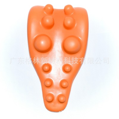 PU发泡自结皮按摩枕 凸点指压按摩脊椎颈部聚氨酯PU发泡颈托头枕图4