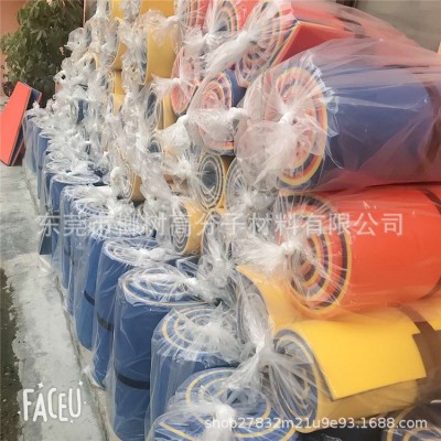 三色一体发泡xpe水上浮毯排坐垫 便携式带扣跑步健身海绵旅行垫子图4