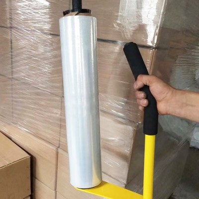 PE透明拉伸膜 工业打包机用缠绕膜 物流托盘固定捆扎缠绕包装膜图3
