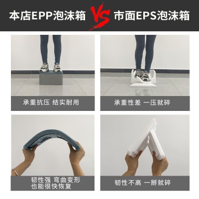 邮政泡沫箱4.3.1号快递专用食品级冷链epp高密度四号保温盒摆摊图2