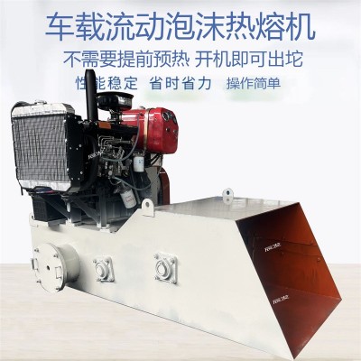 废旧泡沫粉碎热熔机 双轴车载流动卧式免加热泡沫化坨造块机图2