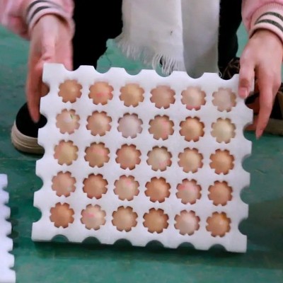 30枚鸡蛋托珍珠棉防震防摔EPE珍珠棉鸡蛋包装托加厚泡沫鸡蛋托图2