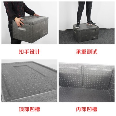 51升EPP大容量泡沫保温箱 商用外卖箱 车载防水送餐箱 生鲜冷藏箱图4