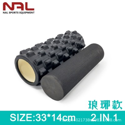 瑜伽柱二合一eva高密度泡沫轴肌肉按摩滚轴跨境热销foam roller图3