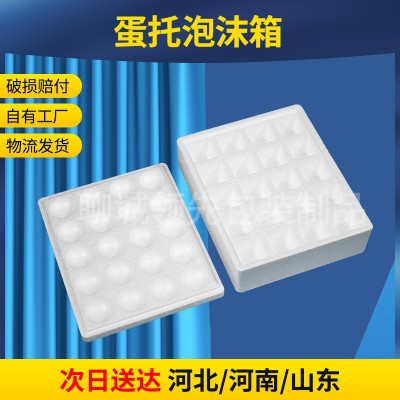 现货批发20枚泡沫箱蛋托物流快递防震防摔鸡蛋包装箱礼盒内衬蛋托图3
