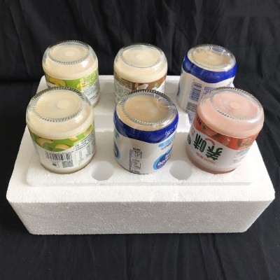 养味酸奶泡沫箱 饮料6瓶装泡沫箱快递防摔泡沫盒孔径60MM可定制图3