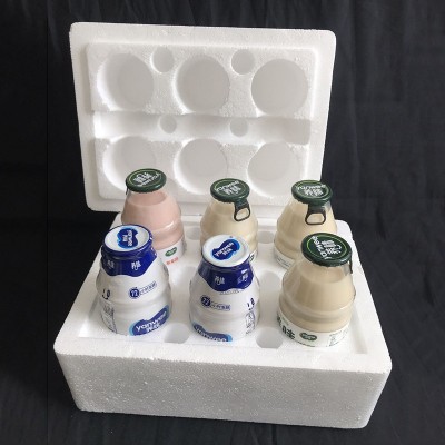 养味酸奶泡沫箱 饮料6瓶装泡沫箱快递防摔泡沫盒孔径60MM可定制图2