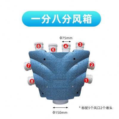 EPP静音消音环保分风箱新风波纹管送风系统厂家定制生产新材料图2