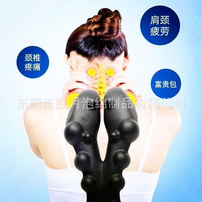 工厂直供 爆款跨境热销eva龙虾指压按摩枕垫PU按摩颈椎牵引枕订作图3