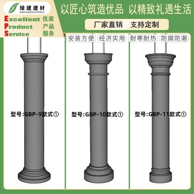 EPS线条安装别墅外墙 欧式罗马柱eps泡沫围线 室外装饰罗马柱圆柱图2
