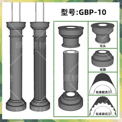 EPS线条安装别墅外墙 欧式罗马柱eps泡沫围线 室外装饰罗马柱圆柱图4