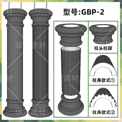 EPS线条安装别墅外墙 欧式罗马柱eps泡沫围线 室外装饰罗马柱圆柱图3