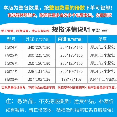 工厂现货邮政6号泡沫箱3斤容量冷藏生鲜水果海鲜可防震保温箱图2