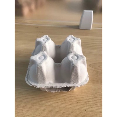 4枚白色纸浆蛋盒蛋托纸浆模塑环保讲解洋鸡蛋柴鸡蛋笨鸡蛋鸡蛋礼图3