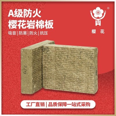樱花岩棉板厂家直供岩棉板保温阻燃防火外墙幕墙岩棉复合板图4