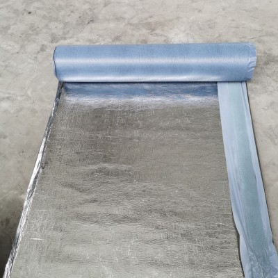 自粘防水卷材铝箔面改性沥青防水材料隔热反光免火烤自粘防水卷材图2