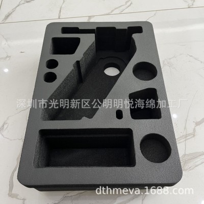 加黑高发泡防静电ixpe泡棉无味电子棉防火阻燃eva海绵内衬成型图2