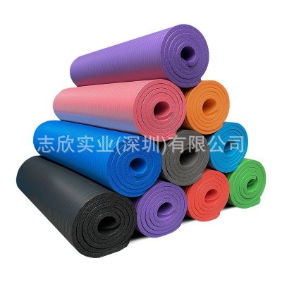 厂家跨境批发NBR瑜伽垫加宽加厚舞蹈健身运动地垫子代发印刷10mm图4