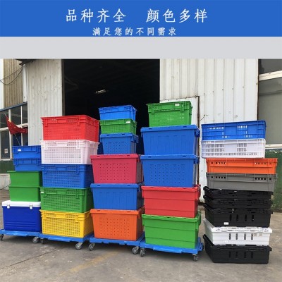 卓力达厂家直销物流周转箱带盖塑料斜插箱商超便利仓储中转配送箱图3