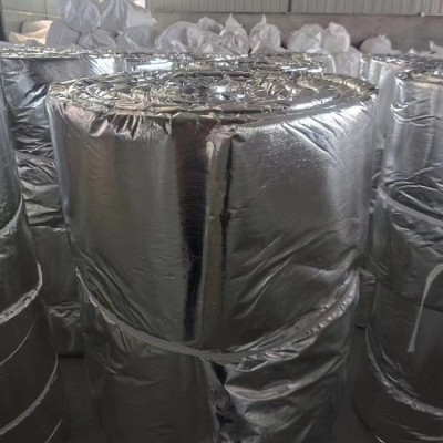 覆铝箔硅酸铝隔热棉硅酸铝柔性防火包裹排烟防火卷材硅酸铝覆铝