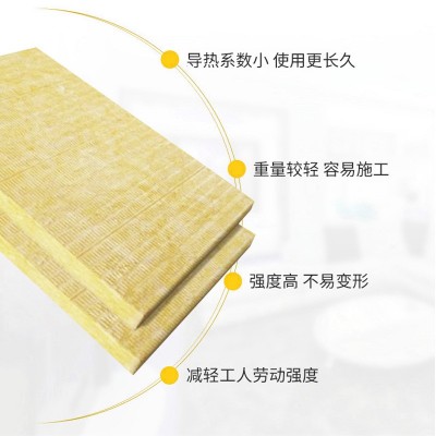 厂家直销外墙屋面隔热内墙隔音吸音A级防火憎水岩棉保温岩棉板图2