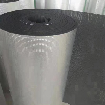 B1B2级贴箔保温橡塑隔音棉橡塑贴箔铝箔隔热棉自粘屋顶橡塑板批发图3