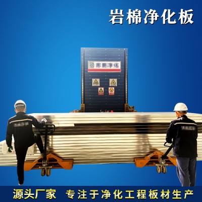 机制岩棉夹芯板防火外墙岩棉厂房彩钢板净化保温工程净化隔墙板图4
