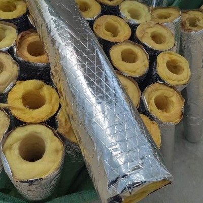 岩棉管壳贴箔防火玻璃棉管保温管蒸汽管道防火外护贴箔玻璃棉管图5