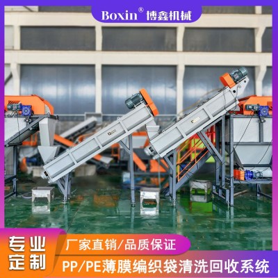 博鑫机械ET化纤 涤纶废布造粒生产线 塑料吨袋撕碎清洗线设备图4