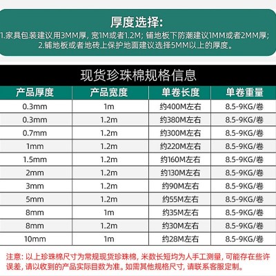 全新料EPE珍珠棉卷材快递防震泡沫棉填充缓冲包装打包发泡棉定制图3