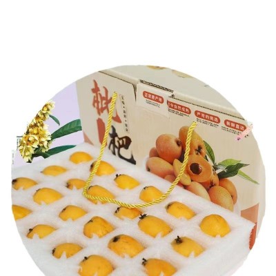 枇杷快递泡沫箱小水果包装箱3斤5斤装彩箱枇杷纸箱包装盒子泡沫托图5