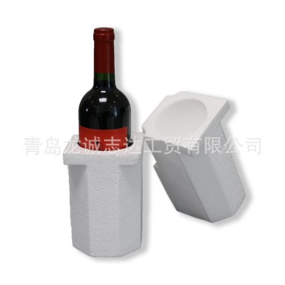 现货供应红酒泡沫箱单支装配纸箱 快递防破损红酒酒水泡沫箱图5