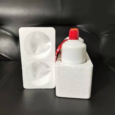 现货防摔白酒泡沫箱快递1支/2/6瓶包装纸箱泡沫盒红酒饮料泡沫托图5