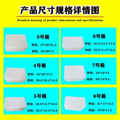 包邮现货邮政4-8号泡沫箱电商生鲜、蔬菜、水果快递包装箱图2
