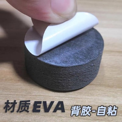 茶盘加厚防滑脚垫 黑色圆形EVA泡棉垫片 单面背胶自粘圆形30*15mm图4