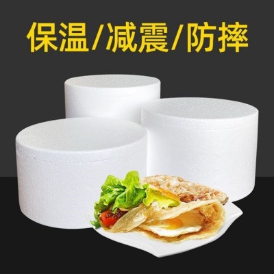 圆形泡沫箱手抓饼快递专用泡沫箱子6寸蛋糕保温箱披萨泡沫盒子图2