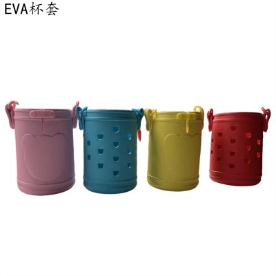批发儿童卡通杯套EVA环保洞洞杯套防摔可随意水洗儿童保温杯套图2