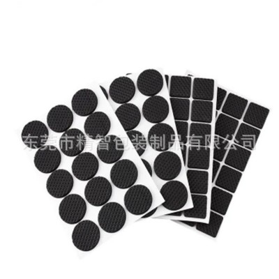 自粘格纹eva脚垫 圆形EVA加厚桌椅防滑静音黑色电器家具保护垫图5