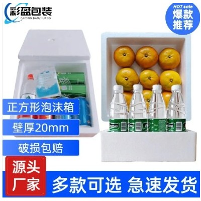 正方形泡沫箱子定制 EPS泡沫盒子 蔬菜种植 冷饮快递专用冷冻保温箱图2