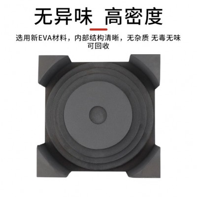 黑色异形eva内衬定 制雕刻成型高发泡异形防静电EVA泡棉植绒内托图2