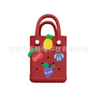 沙滩手提包EVA夏季简约度假mini洞洞小包 EVA彩色果冻包批量现货图3