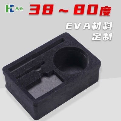 38-80度黑色eva海棉内衬可植绒 彩色绒布单面背胶eva海绵内衬制作图4
